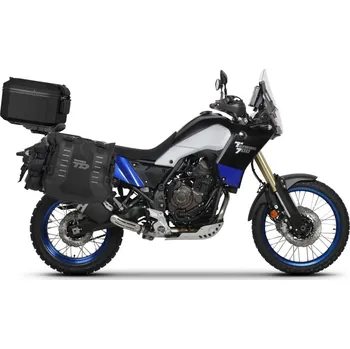 Zavazadlo na motocykl SHAD Kompletná sada sedlových brašní TERRA TR40 adventure a hliníkového kufra SHAD TERRA TR55 PURE BLACK, vrátane montážnej sady YAMAHA TENERE 700