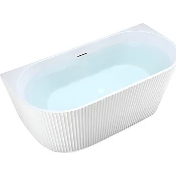 Vana BPS-koupelny Volně stojící akrylátová vana ke stěně HYD-CA517D2 170x75 bílá, odtokový komplet bílá mat