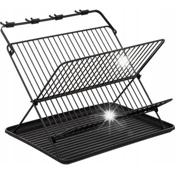 Odkapávač na nádobí Skládací odkapávač na nádobí Erica ČERNÝ