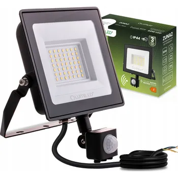 LED reflektor ZUNA2 50W 4500lm 4000K IP44 Černý s pohybovým senzorem LUMILED