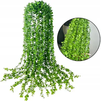 umělá květina 5x Girlanda listy Eukalyptu 120 cm Závěsy Zelené stěny Dekorace na Svatební Hostina