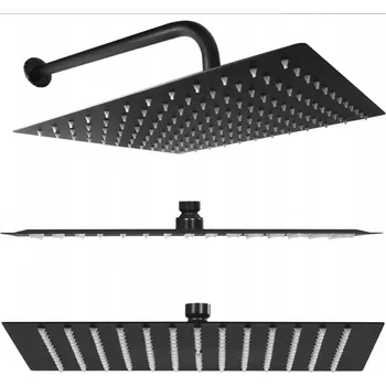 Sprchová hlavice Dešťová hlavice AQUA-TEK BLACK SUPER SLIM černá