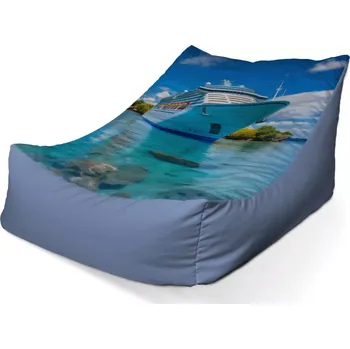 Sedací pytel Sablio Sedací vak Lounge Luxusní výletní loď v tropickém ráji - 80 x 95 x 50 cm