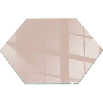 Obraz Tvrzené sklo pod kamna, světle hnědá, hexagonální, 40 cm