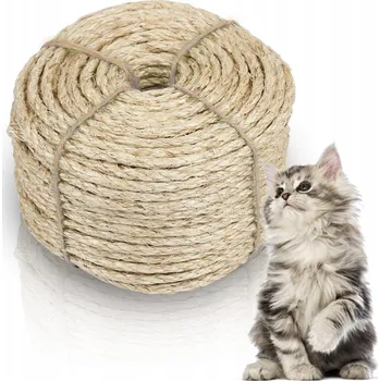 JUTOVÝ PROVÁZEK OZDOBNÝ PŘÍRODNÍ 8MM 100M PRO ŠKRABADLO PRO KOČKY