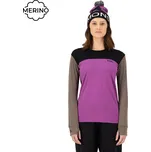 Tričko Mons Royale Wms Yotei Merino LS purple bolt/walnut/black M 2026 - Odesíláme do 24 hodin