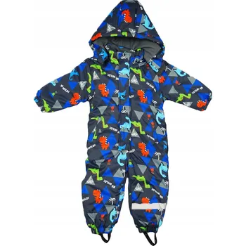 Kojenecká kombinéza ZIMNÍ JEDNODÍLNÁ kombinéza DINO grafit vel. 122
