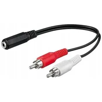 Audio kabel Kabel 3.5 mm - 2x RCA PremiumCord kjackcinb02 černý.