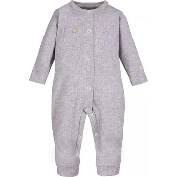 Kojenecké oblečení Eevi Overal s kapsičkou bez nožiček SIMPLY COMFY šedá