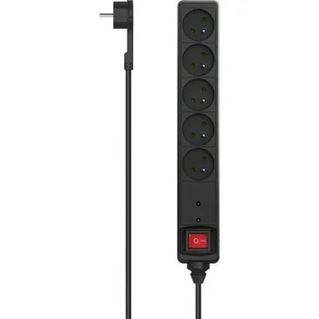 Hama 5 zásuvek, 1,4m, s vypínačem