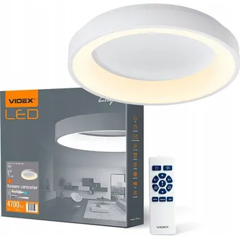 Stropní LED svítidlo přisazené Videx 72 W, integrovaný LED zdroj, 45 cm, bílé