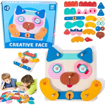 ostatní stavebnice DŘEVĚNÉ HODINY TŘÍDIČKA STAVEBNICE TVARY NÁLEPKY