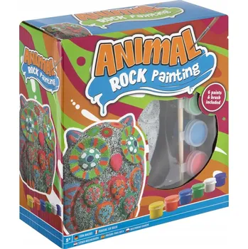 Obraz Nástěnná malba Sova, 12 cm + 6 barev a štětec