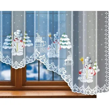 SNĚHULÁCI 300x150cm vánoční záclona (malovaná) výrobce HAFT S.A. VZOR