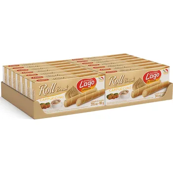 Cukrovinka Gastone Lago Roll Break plněné trubičky s příchutí cappuccino 12x80 g - VÝHODNÉ BALENÍ