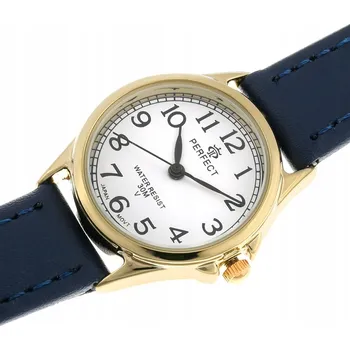 Hodinky Dámské hodinky na ruku kožený opasek Tmavě modré Perfect