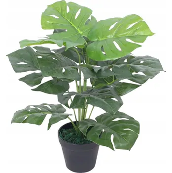 umělá květina Umělá monstera vidaXL 244434, 45 cm, zelená, s květináčem