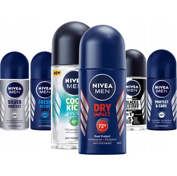Antiperspirant NIVEA Men sada 6 x 50 ml kuličkový (roll-on)