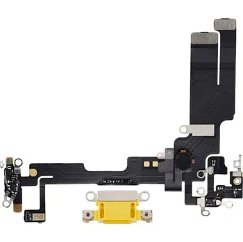 Nabíjecí a audio flex konektor pro iPhone 14 - žlutý