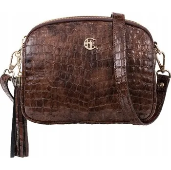 Kabelka CANALETTO kabelka přes rameno z pravé kůže hnědá