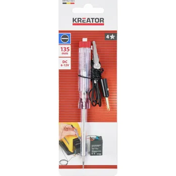 Zkoušečka KRTH21901 - Zkoušečka napětí VOLT TESTER 6-12V DC 135mm KREATOR