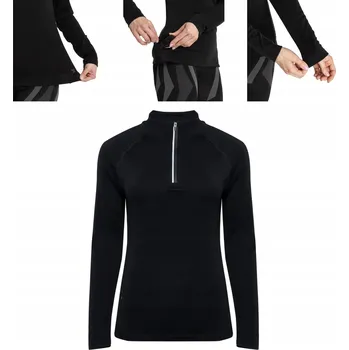 Dámská mikina Dámská termo Mikina WOOLCANO Merino 100% TOP0545 černá XL