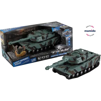 autíčko Mamido Vojenský tank 1:32 se zvuky a světly MT1306