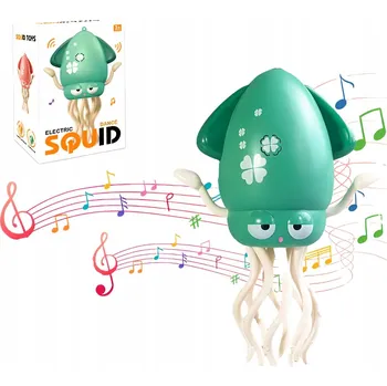 Hudební nástroj pro děti Zelená Hudební hračka Tancující Chobotnice Interaktivní Squid LED Hudba