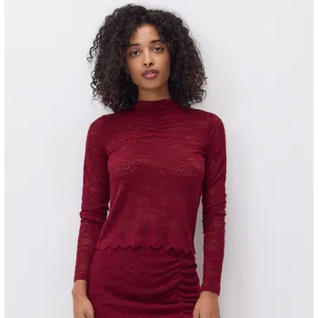 Dámská halenka Reserved - Halenka s vyšívaným vzorem - bordó - 576JT-53X - 576JT-53X-S