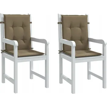 Podsedák Polštáře na židle s nízkým opěradlem, 2 ks, taupe melanž