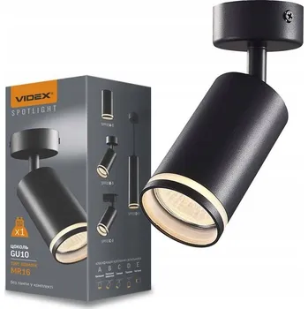 Stropní přisazené svítidlo Videx 30 W GU10 12 cm černé