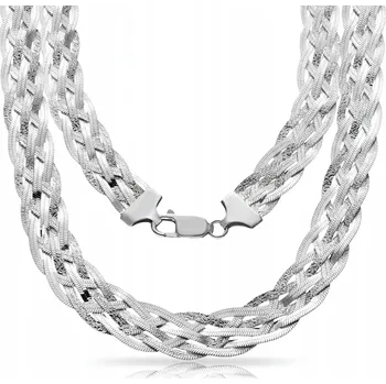 Náhrdelník NÁHRDELNÍK STUHA COP STŘÍBRNÝ PLETENÝ 45 Ag925