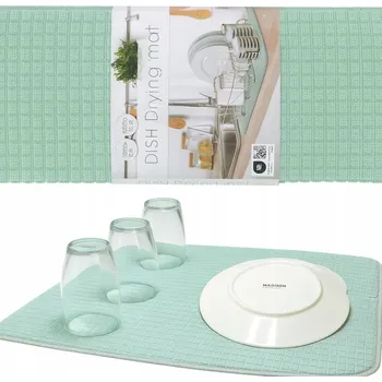 Odkapávač na nádobí Mata do Suszenia Naczyń Kuchyňská podložka Rychleschnoucí Odkapávač zelený