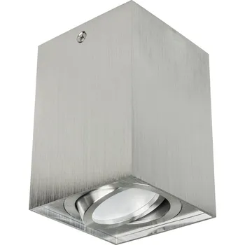 Bodové svítidlo Halogenové bodové svítidlo GU10 MCE426 C/M, 80x80x115mm, hranaté, hliník, barva matný chrom