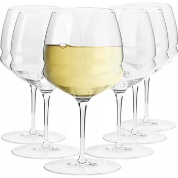 Sklenice Skleničky na bílé víno, skleničky na červené víno, skleničky na vodu Krosno INEL bezbarvé 580 ml 6 ks