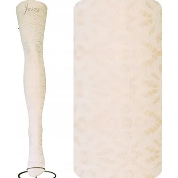 Dámské punčochy Vzorované Punčocháče Calzamia NEVE 40 DEN bílé FLO09T/T velikost 2