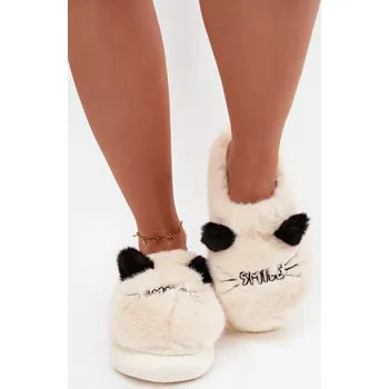 Dámské pantofle Dámské pantofle Boto Furry Smile Boto černá | krémová 3478178