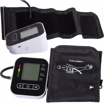 Měřič tělesných funkcí Pažní tlakoměr elektronický LCD displej detekce arytmie baterie/akumulátor