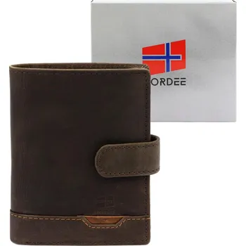 Peněženka Pánská peněženka Nordee HJORT N4L tmavě hnědá