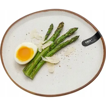 Talíř Dezertní talíř z kameniny Reactive Glaze 20,5 cm bílý krémový RAVI