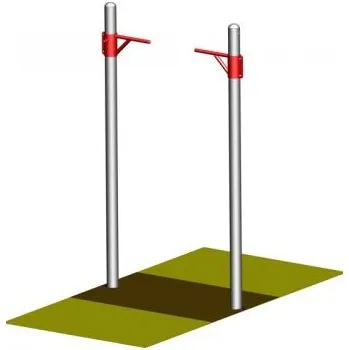 Posilovací věž Posilovací rukojeti (2 ks) + 2 sloupky WK12, Workoutový prvek