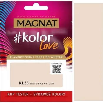 barva na zeď Magnat akrylová Barva na zeď 0,03 l Přírodní lněná matná