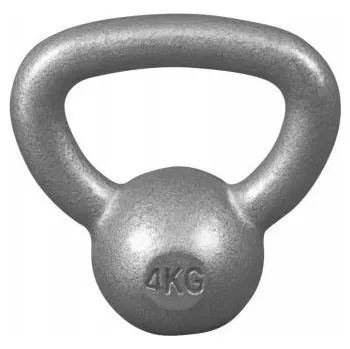 Kettlebell Gorilla Sports 4 kg šedý