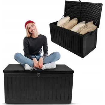 Zahradní úložný box Zahradní úložný box GRINDI IN THE GARDEN 270 l plast černý