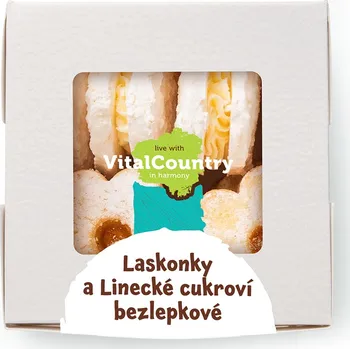 Vital Country Bezlepkové laskonky a linecké cukroví 160 g (10 ks)