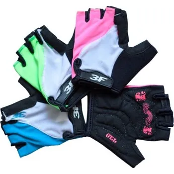 Cyklistické rukavice 3F Vision Dětské cyklistické rukavice Gloves 2123 zelená Velikost: XS