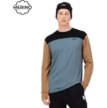 Tričko Mons Royale Yotei Merino LS goblin blue/toffee/black M 2026 - Odesíláme do 24 hodin