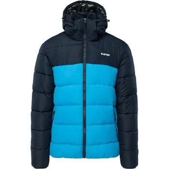 Pánská zimní bunda Hi-Tec VARMI II S Černá, Modrá, Bílá