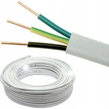 elektrický kabel PLOCHÝ ELEKTRICKÝ KABEL YDYp 3x2,5 INSTALAČNÍ DÉLKA 9 METRŮ