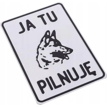 Výstražná tabulka 14x20cm Informační Signální "HLÍDÁM TADY"